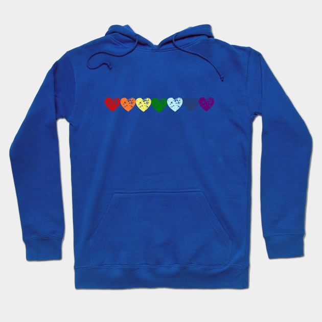 Rainbow Hearts Hoodie by KateQR